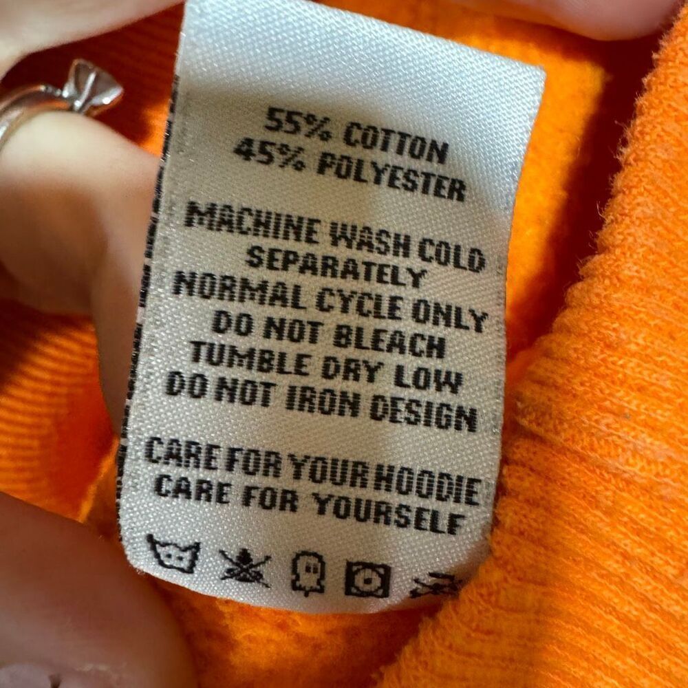 LONELY GHOST Orange Crewneck Sweatshirt - Picture 5 of 5